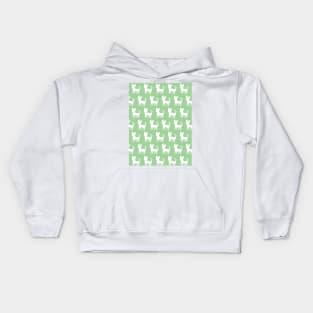 Chihuahua silhouette print (large) green Kids Hoodie